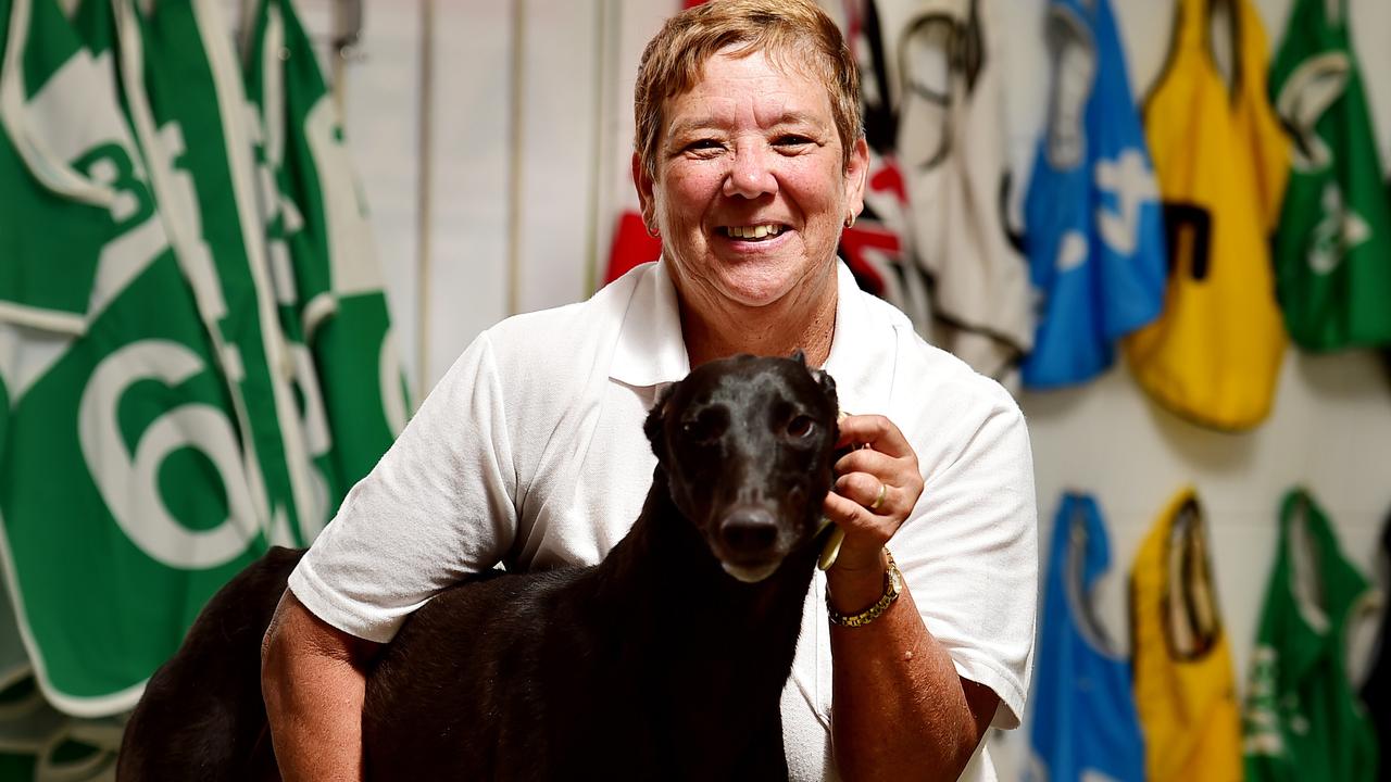 Greyhounds Townsville trainer Rhonda Essery sparked into action for