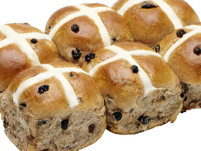 Hot cross buns Coles, Woolworths, Aldi, Baker’s Delight, David Jones