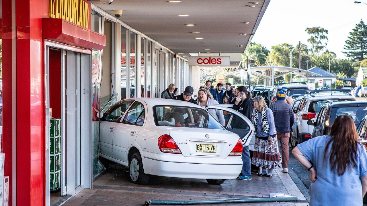 Woman drives car into front doors of Coles Umina Beach News Local