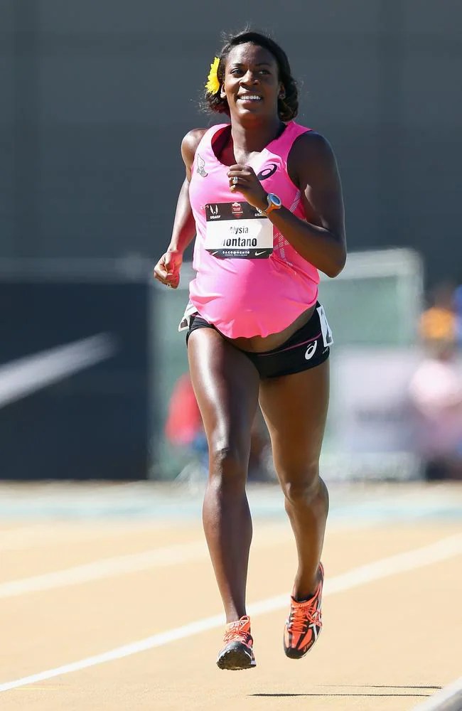 Track star Alysia Montano competes at eight months pregnant