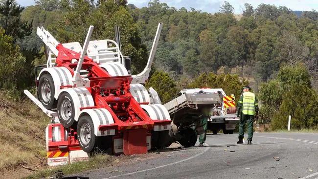 Fatal crash between log truck and ute at Glengarry The Mercury