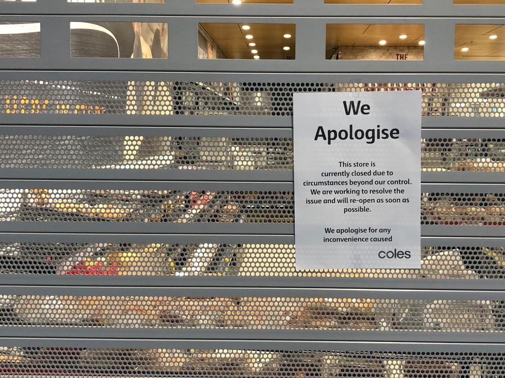 Coles’ cash registers were ‘down down’ across the nation this morning