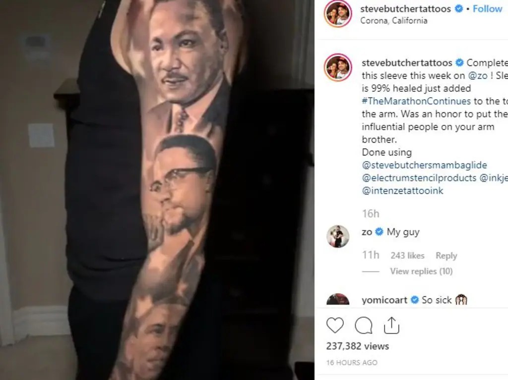 Lonzo Ball Tattoo Artist - Nba Star Lonzo Ball Gets New Sleeve Barack Obama Malcolm X Martin Luther King