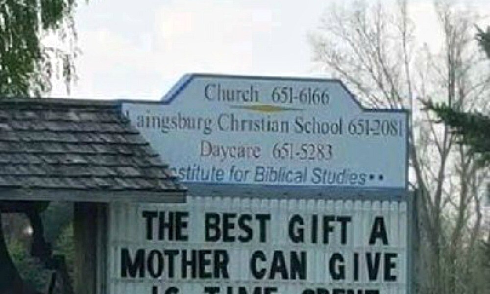 Funny church sign for Mother's Day is accidentally