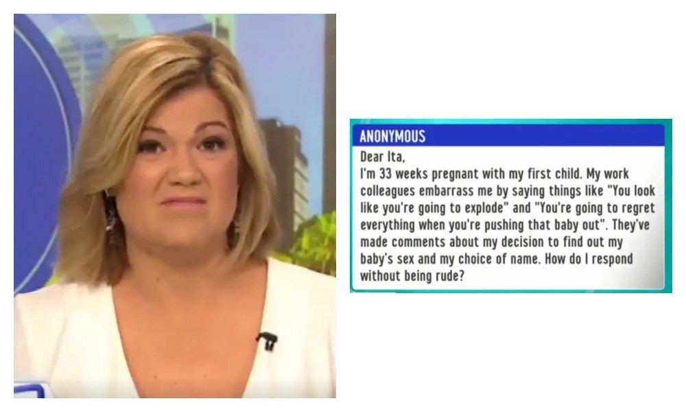 Sarah Harris's response to critics of her pregnant belly Kidspot