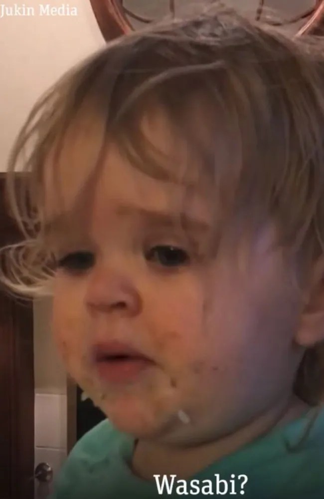 Viral video of toddler trying wasabi for the first time