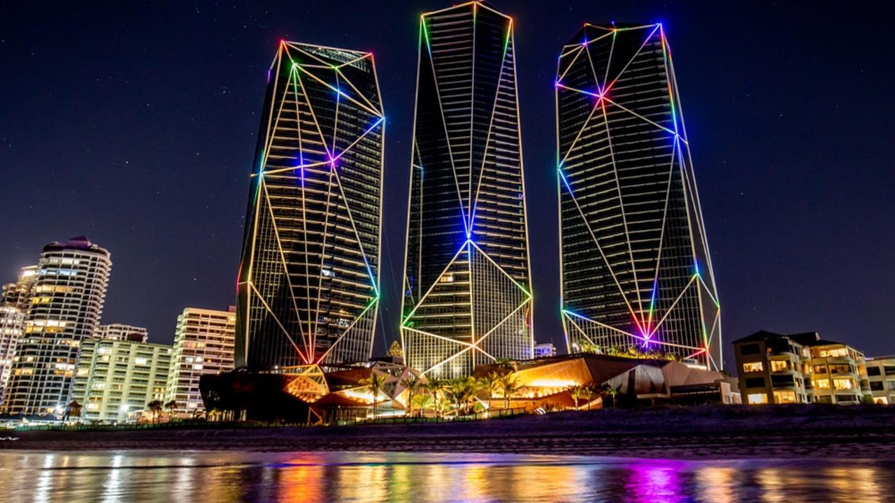 Jewel towers light up Gold Coast skyline with 3m, 6000 pixel light