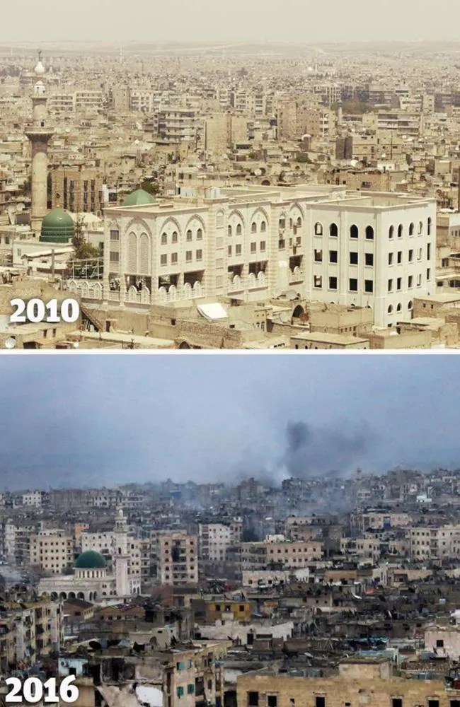 Syria ‘before and after’ photos reveal war’s terrifying toll