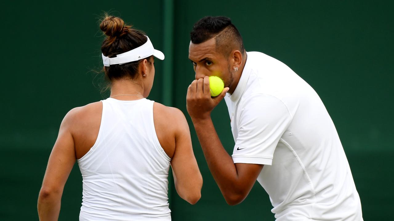 Wimbledon 2019 Nick Kyrgios Desirae Krawczyk mixed doubles lovefest