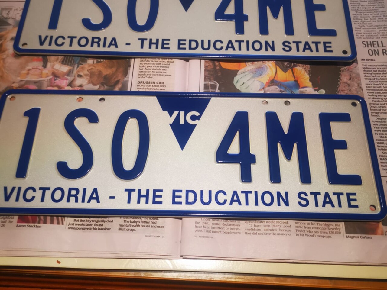 Driver shocked by new VicRoads number plates received during lockdown