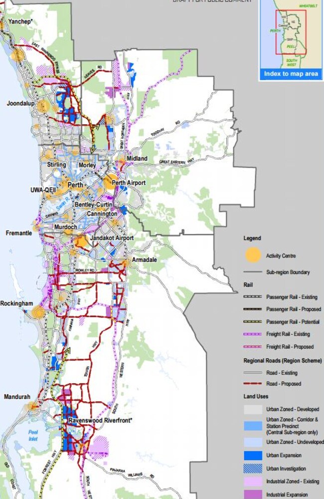 New Perth and Peel3.5million plan to stop urban sprawl of WA housing