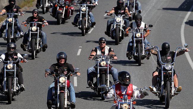 Hells Angels mass bike ride, 'Good As Gold Poker Run', under close