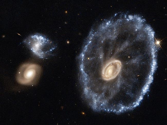 Hubble's Christmas gift A pulsing gossamer wreath of stars and gas