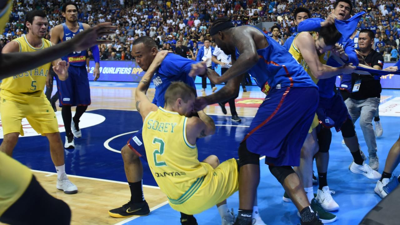 Basketball brawl World reacts to Australia vs Philippines fight