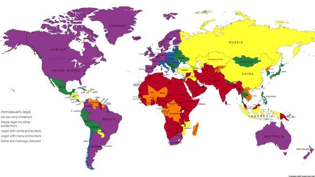 Travel Insurance LGBTI travel map Best and worst countries to visit