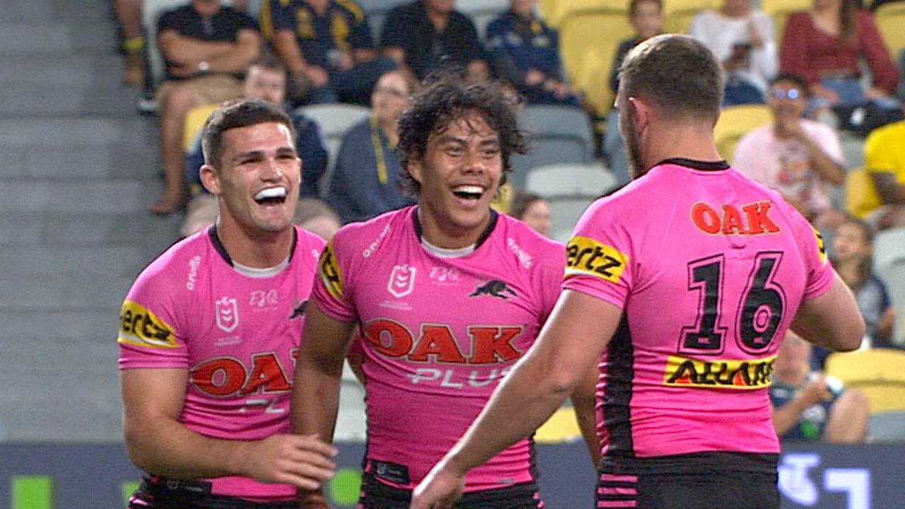 NRL 2020 Penrith Panthers v North Queensland Cowboys, Jarome Luai try