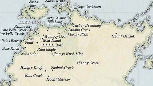 Territory makes presence felt on map of rude place names