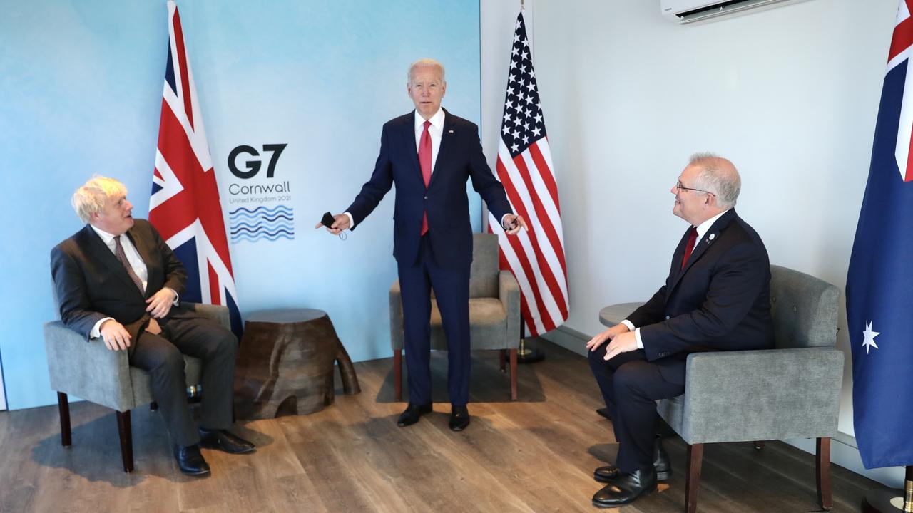 Prime Minister Scott Morrison meets US President Joe Biden for first