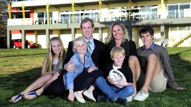 New Holdfast Bay Mayor Stephen Patterson had two reasons to celebrate