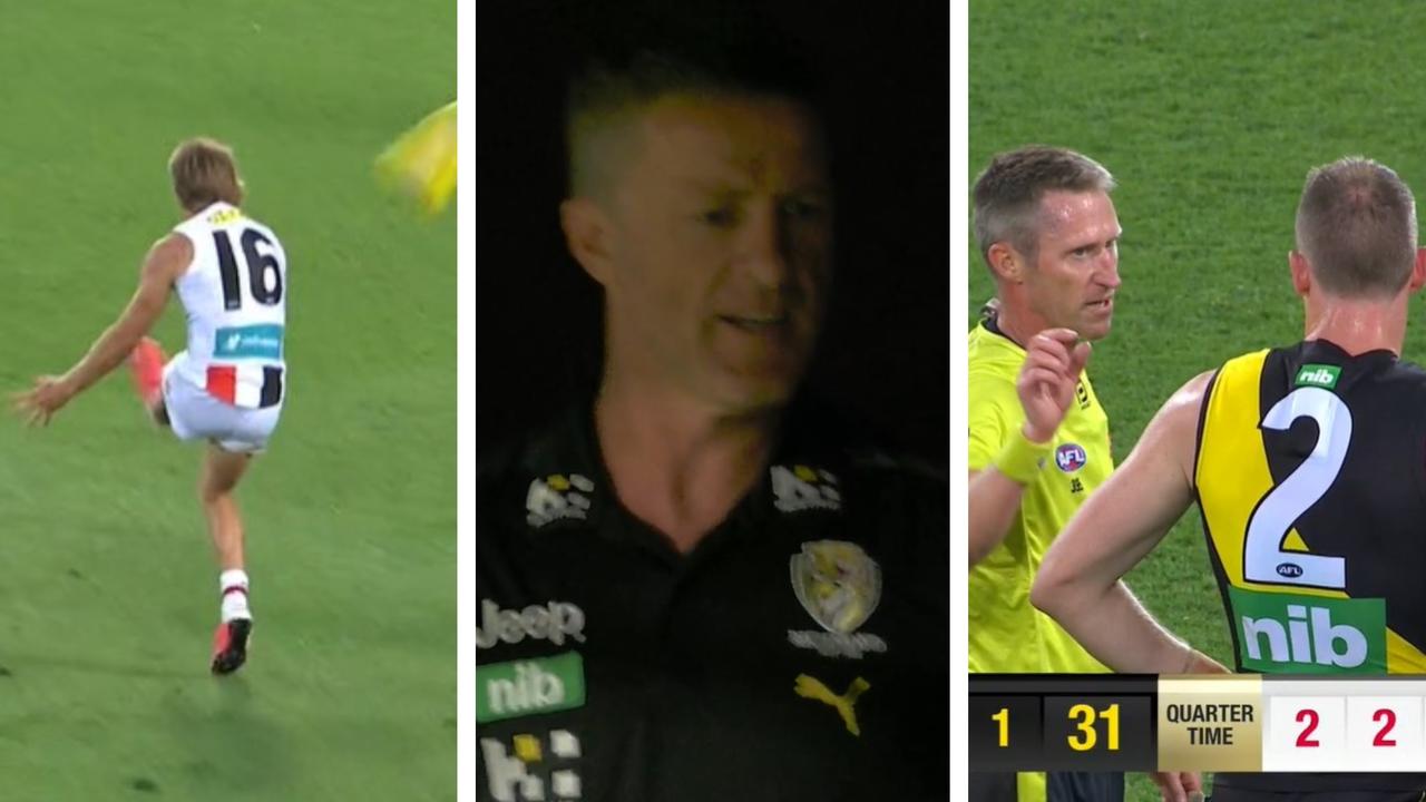 AFL finals 2020 Dan Butler goal vs Richmond, siren rules, umpire hears