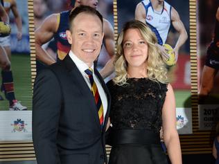 Crows coach Brenton Sanderson looking to expand family with wife