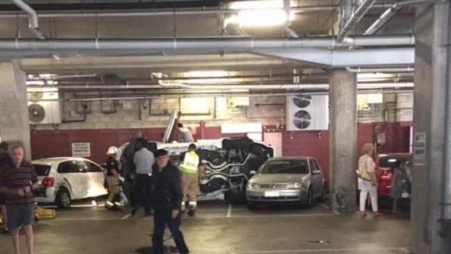Four car crash in Southport Hotel, Gold Coast QLD
