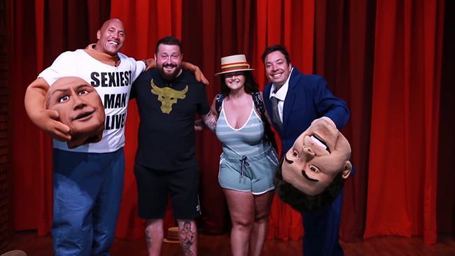 The Rock photobombs tourists with Jimmy Fallon, leaves one fan in tears