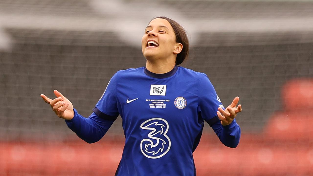 Super League 2021 Chelsea star Sam Kerr warms up for Matildas by