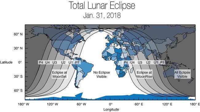 Super moon eclipse Best time to watch rare lunar event in Australia 2018