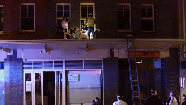 Man survives 20m fall from fivestorey building in Sydney’s CBD