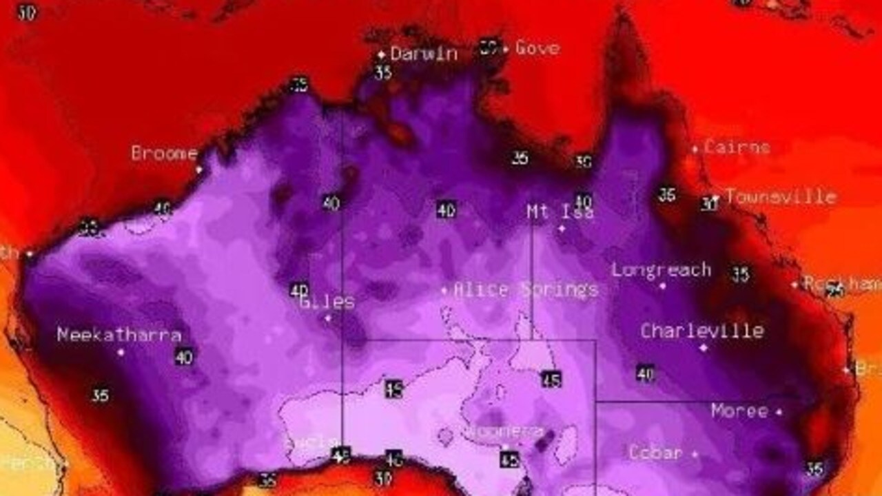 Climate change Australian temperatures in 2050