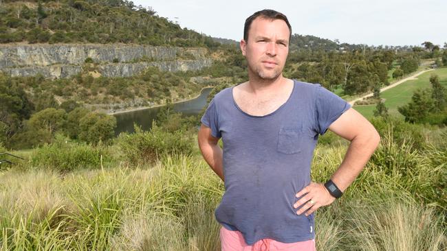 Warning sign erected at CSR Quarry Reserve, Ferntree Gully, following