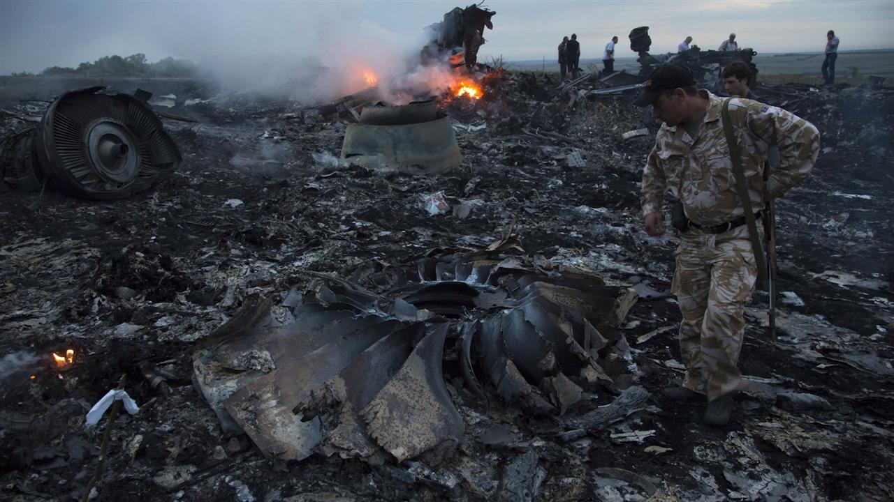 Malaysia Airlines MH17 plane crash Relatives touch wreckage