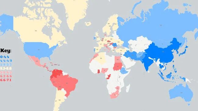 Breast size world map Yes, it exists Penis size world map The