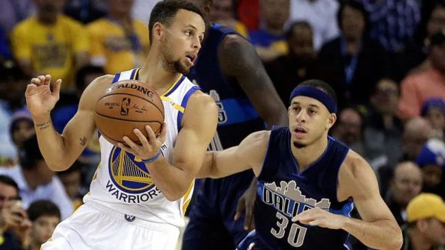 Stephen Curry burns brother Seth with 30foot threepointer in his face