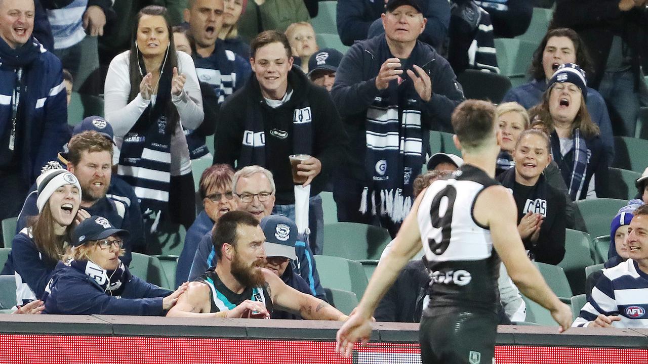AFL crowds 2021 Crows and Power members Adelaide Oval seating The Mercury
