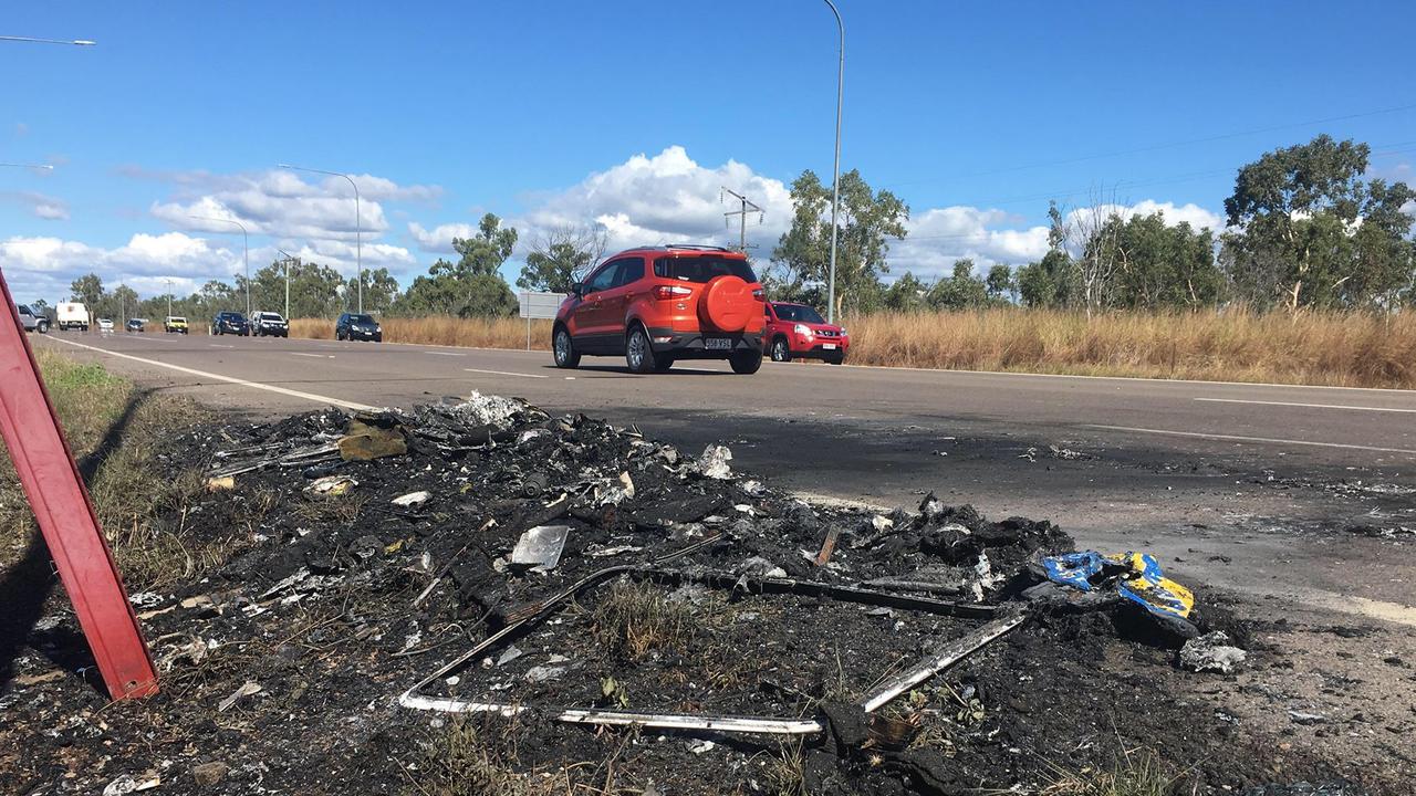 Caravan destroyed by fire in Yabulu Townsville Bulletin