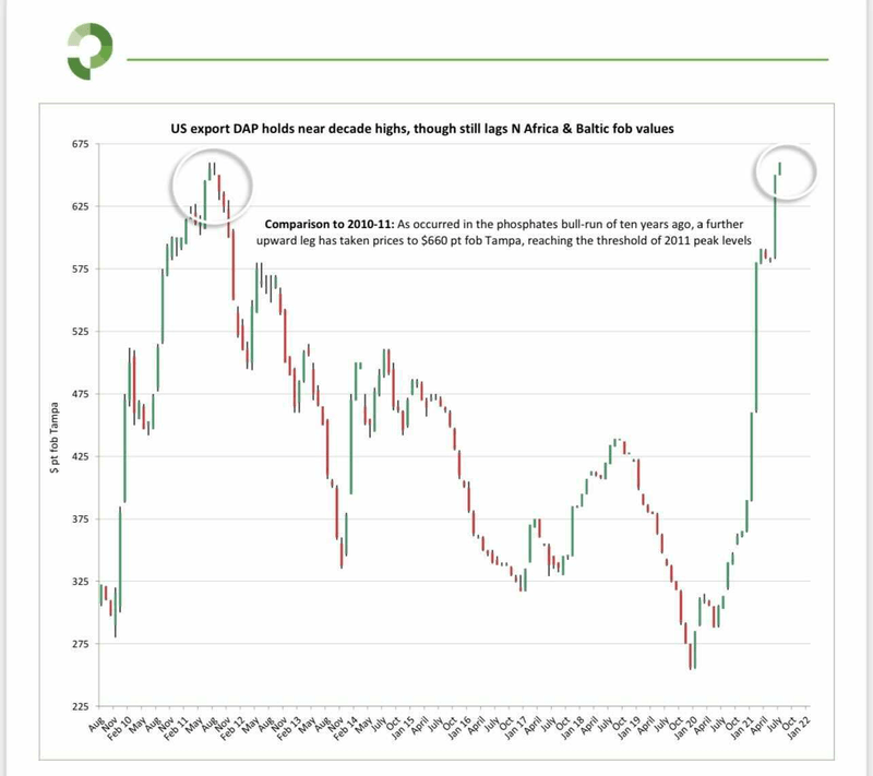 In Depth Phosphate Price remains above highest predicted price in MNB