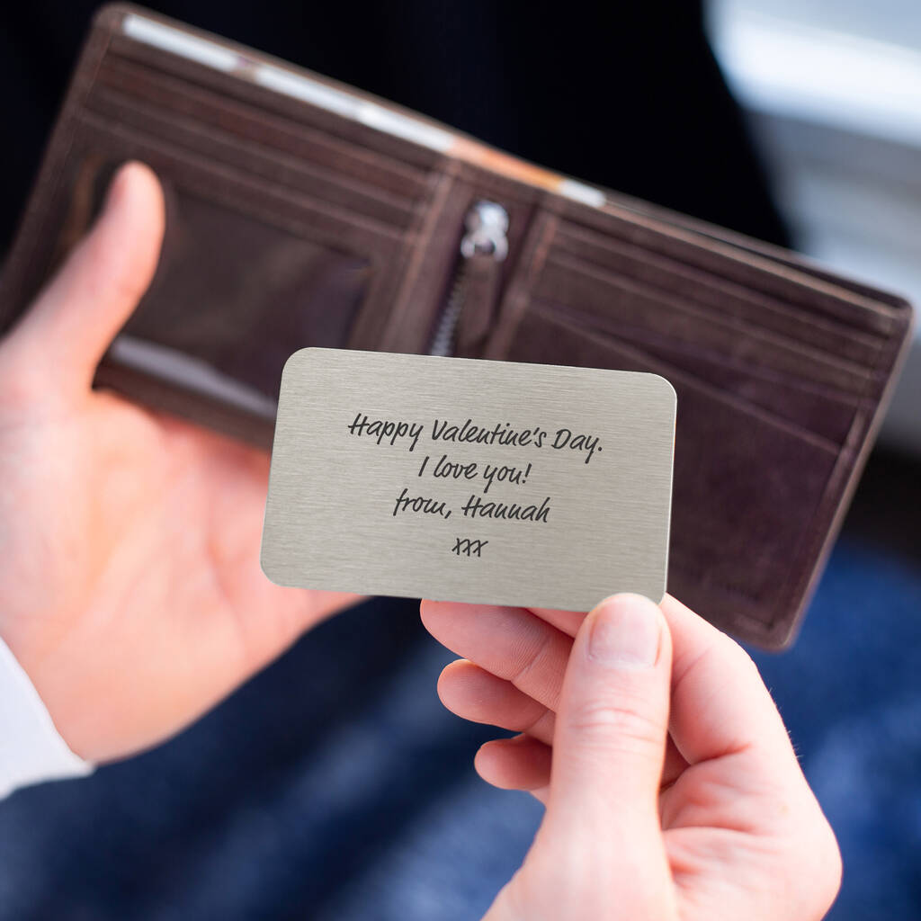Personalised Message Wallet Card Keepsake By Ellie Ellie