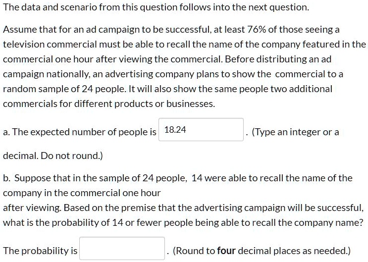 The data and scenario from this question follow into the next question