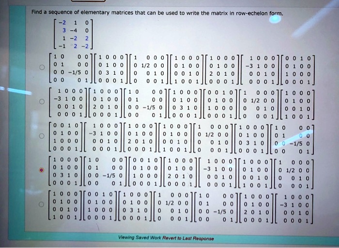 Find sequence of elementary matrices that can be used… SolvedLib