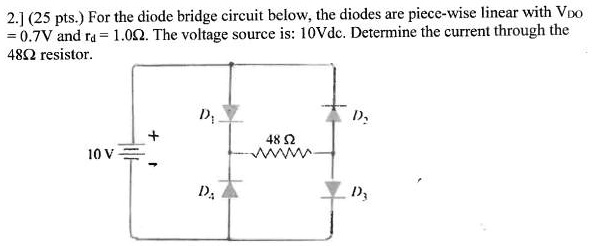 VIDEO solution: For the diode bridge circuit below, the diodes are