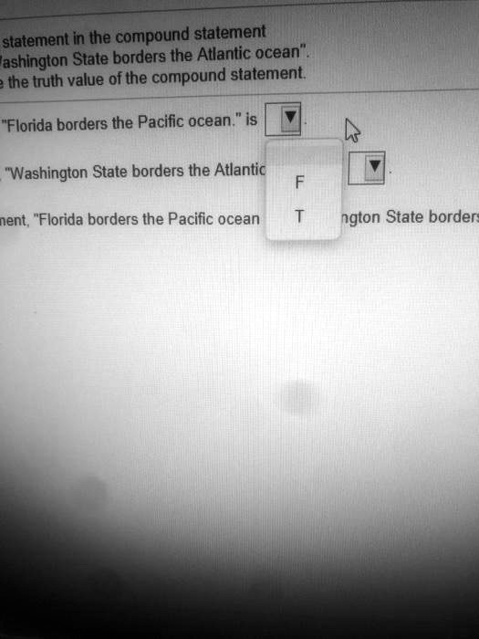 SOLVED Statement in the compound statement "Washington State borders