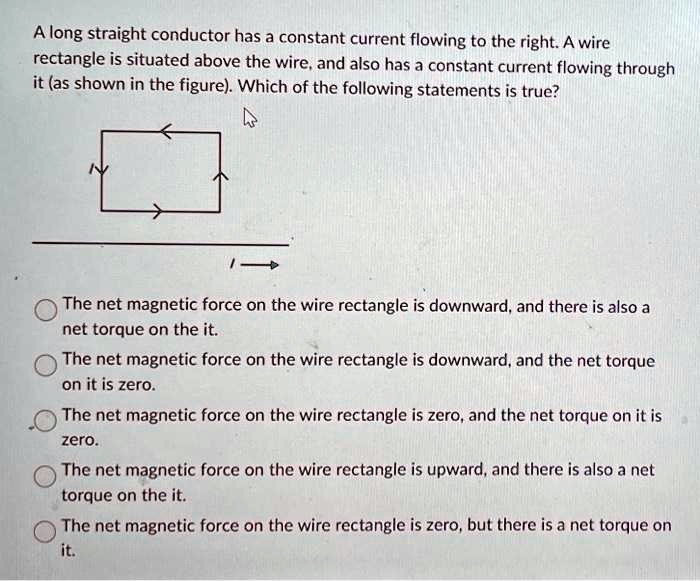 SOLVED A long straight conductor has a constant current flowing to the