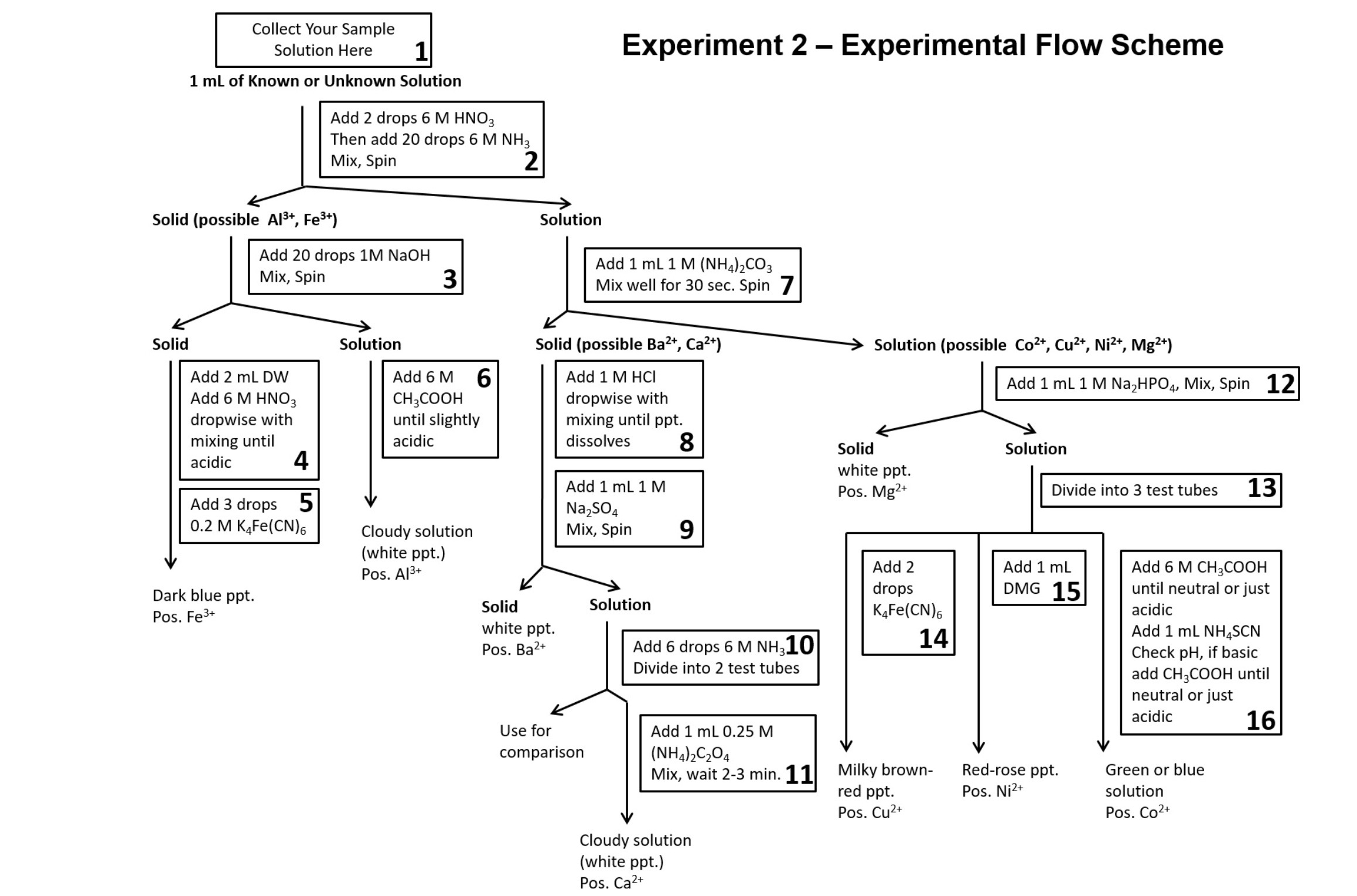 SOLVED: Refer to the Experiment 2 - Experimental Flow Scheme diagram to