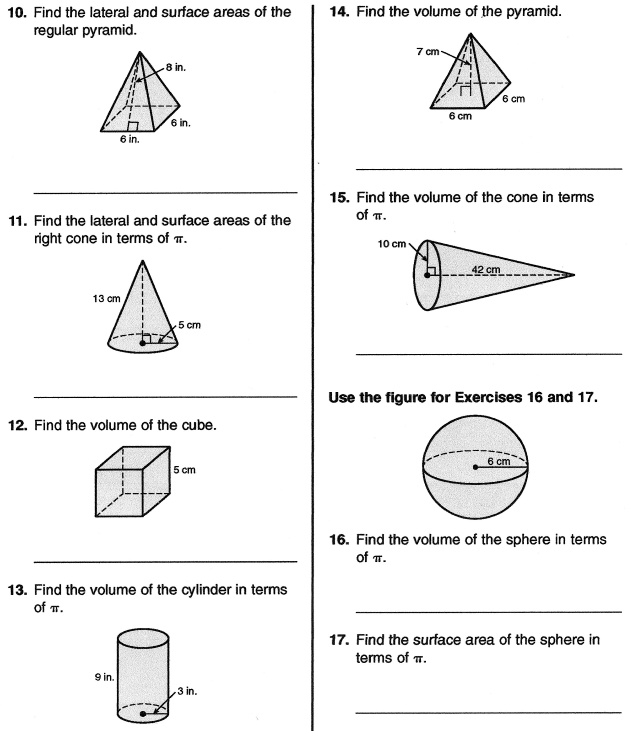 SOLVED 10. Find the lateral and surface areas of the regular pyramid