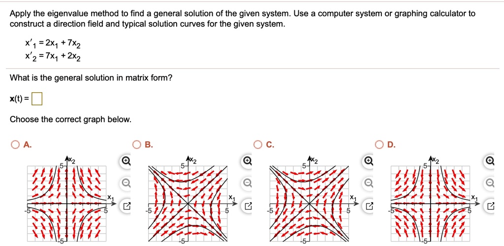Apply the eigenvalue method to find a general solution of the given