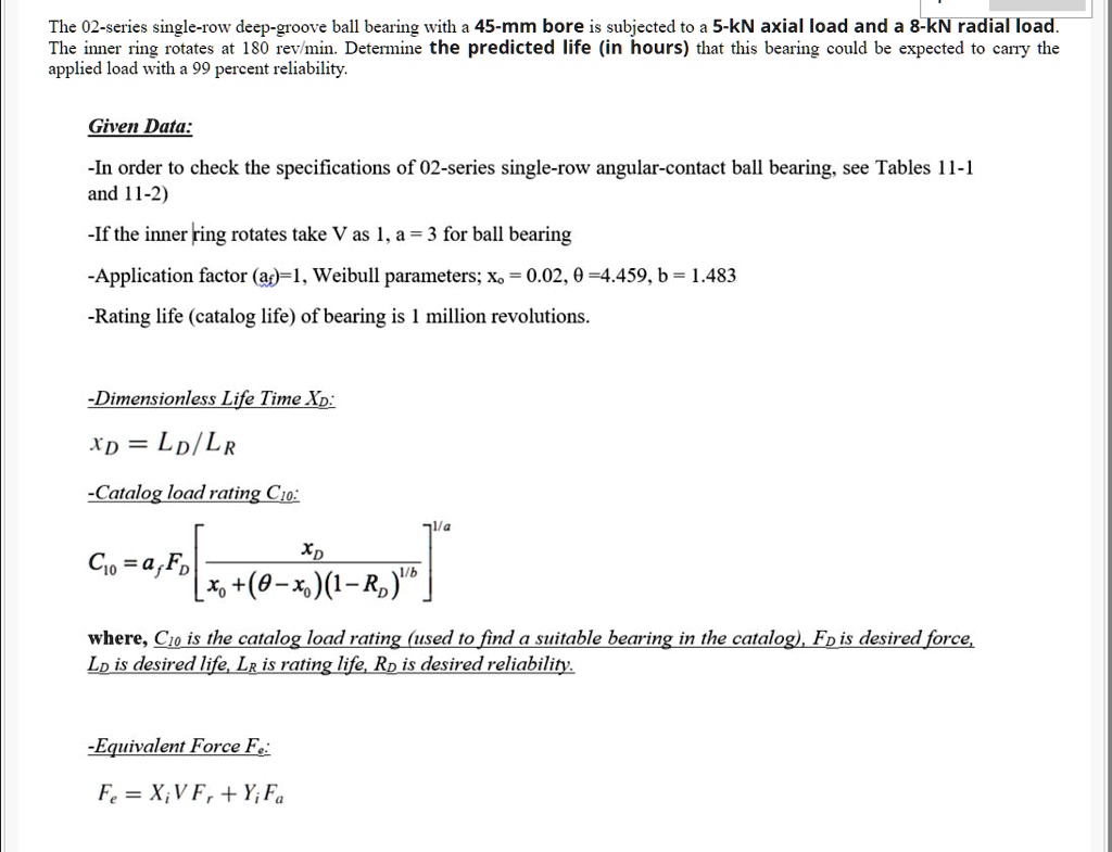 SOLVED The 02series singlerow deepgroove ball bearing with a 45mm
