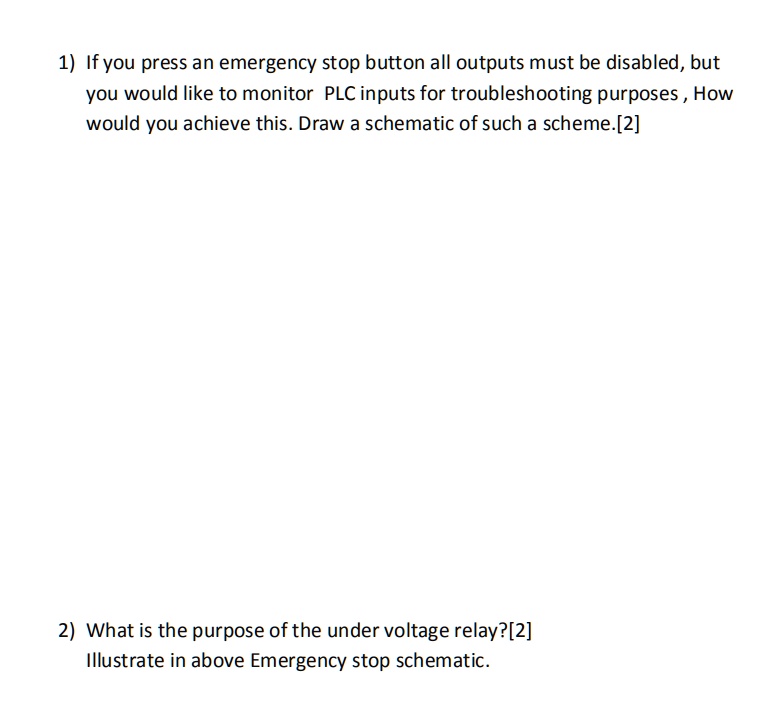 VIDEO solution If you press an emergency stop button, all outputs must