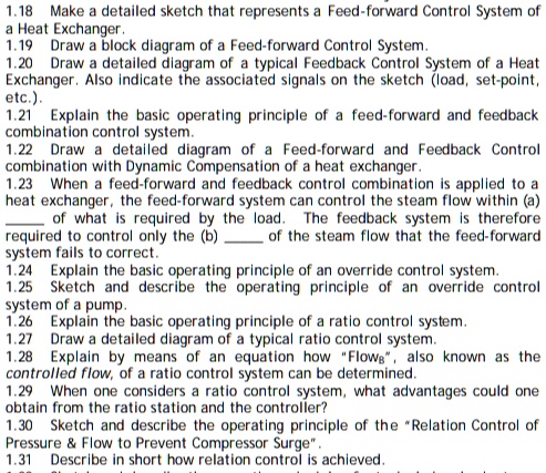 make detailed sketch thal represents feed forward control system of